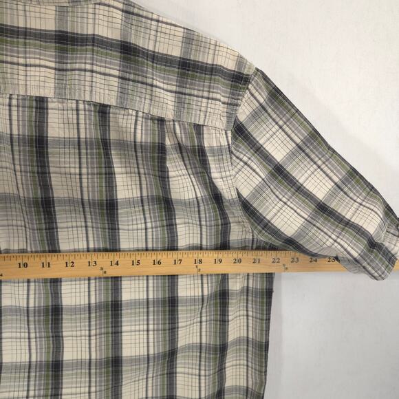 Carhartt Shirt Mens M Gray Plaid Relaxed Fit Work Chore Short Sleeve Button Up - Picture 8 of 11